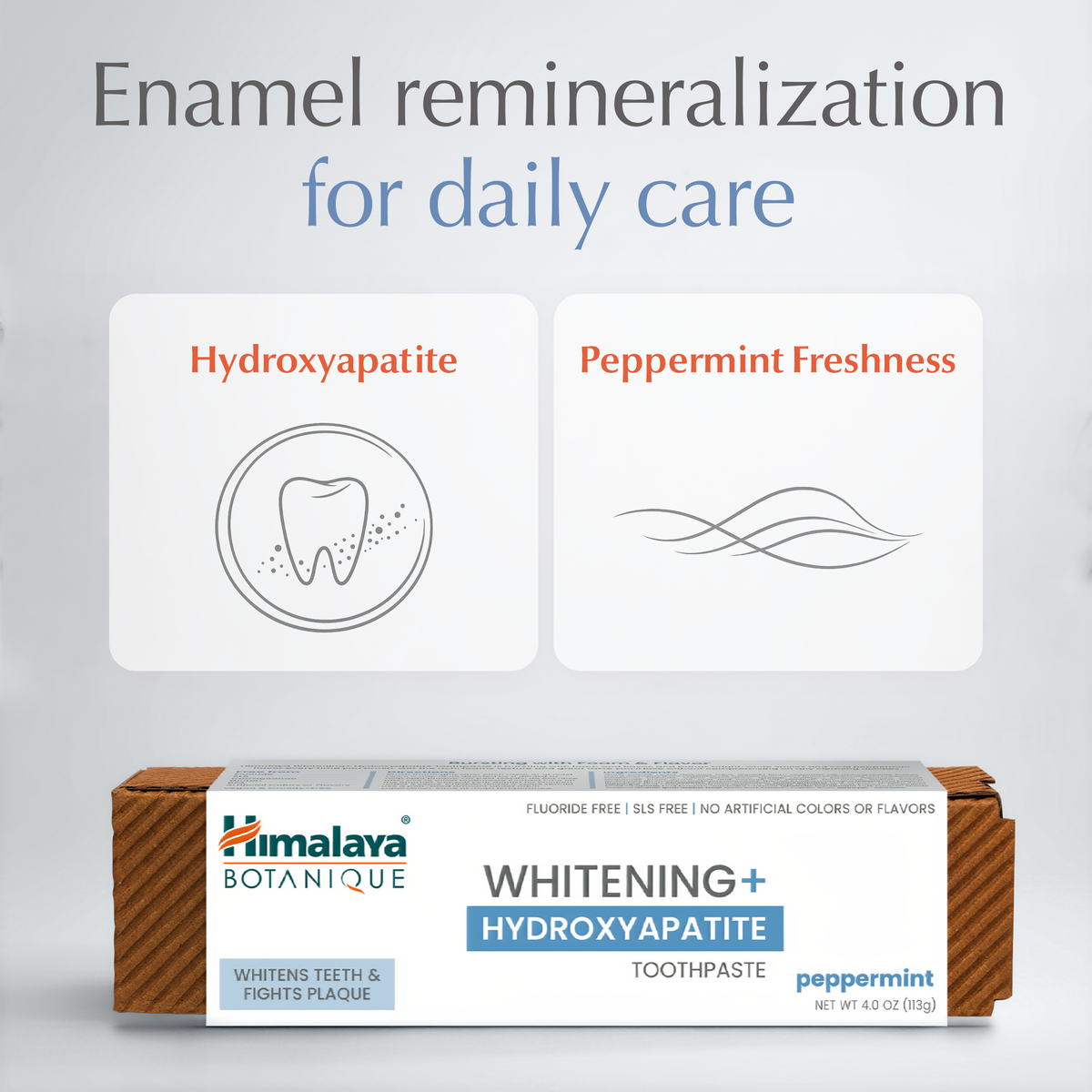 Himalaya Botanique Whitening+ Hydroxyapatite Toothpaste - Peppermint 113g