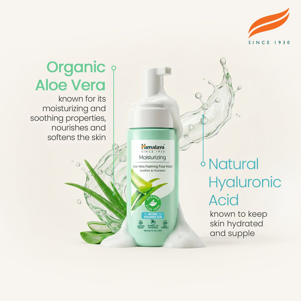 Himalaya Moisturizing Aloe Vera Foaming Face Wash - 150 ml