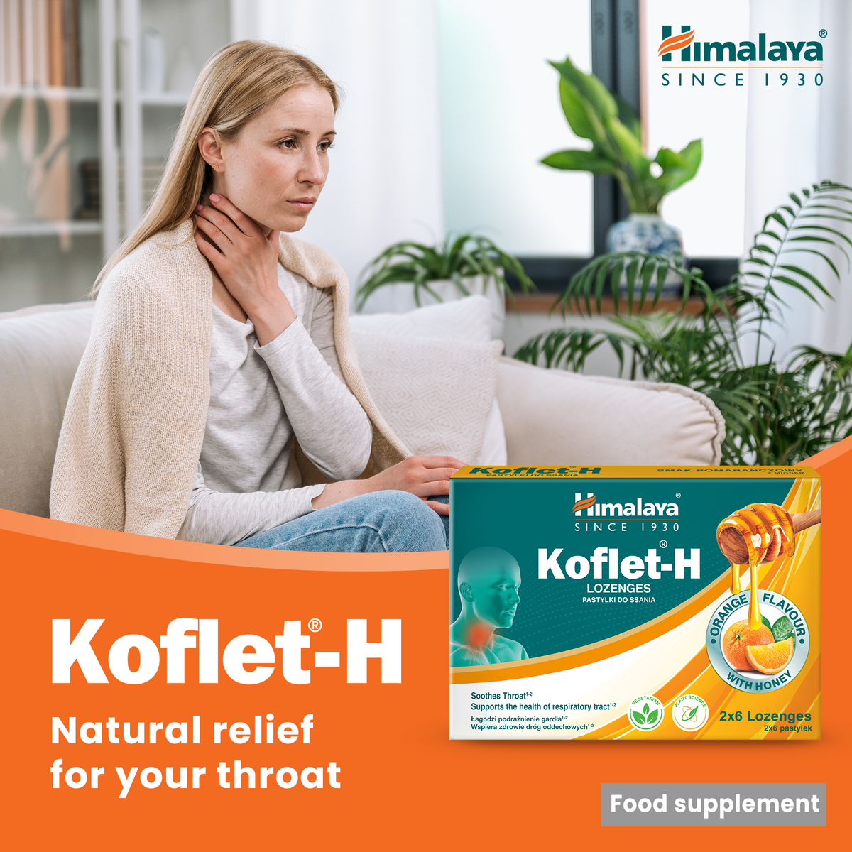 Himalaya Koflet-H Orange - Lozenges 2x6s
