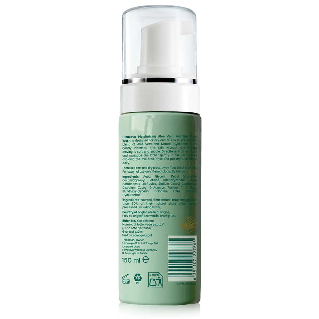 Himalaya Moisturizing Aloe Vera Foaming Face Wash - 150 ml