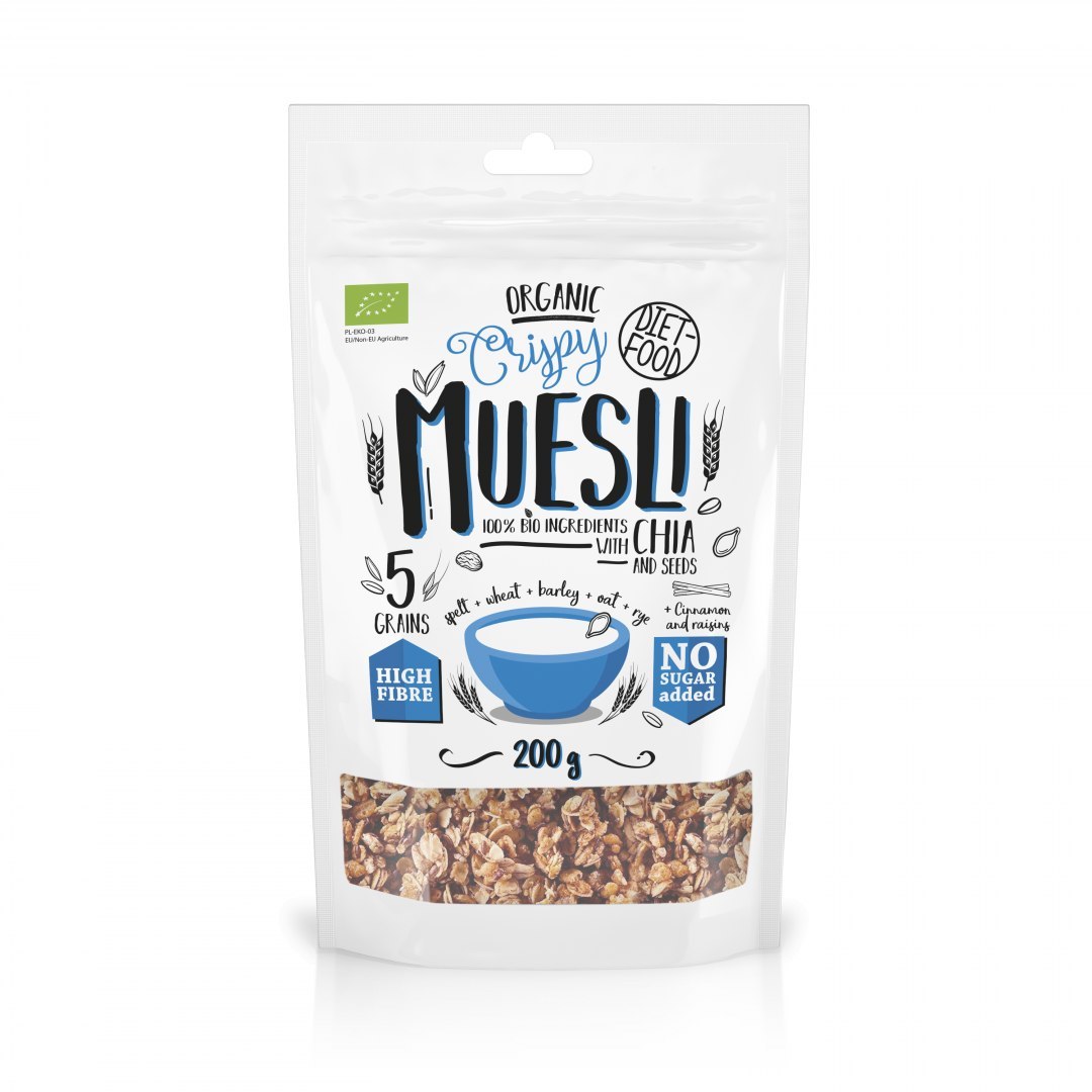 Organic Muesli Crunch with Chia 200 g