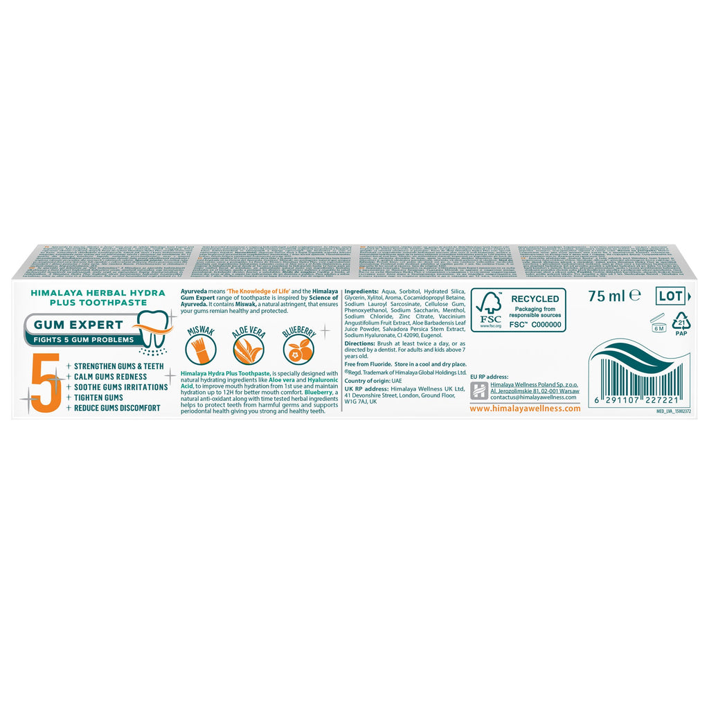 Himalaya Gum Expert Hydra Plus Herbal Toothpaste - 75 ml