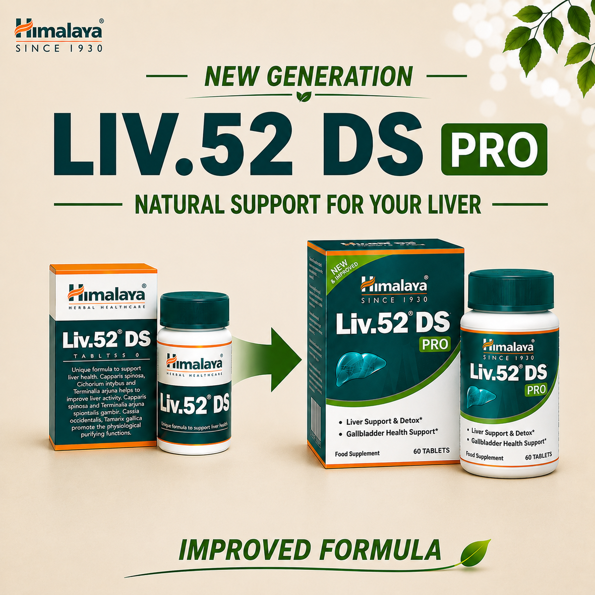 Himalaya Liv.52 DS PRO - 60 Tablets