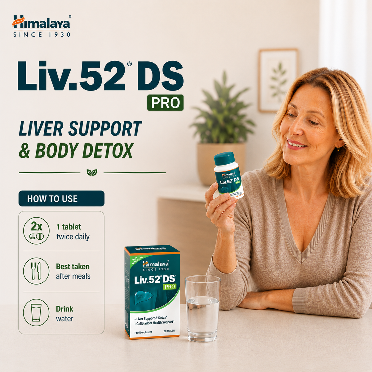 Himalaya Liv.52 DS PRO - 60 Tablets