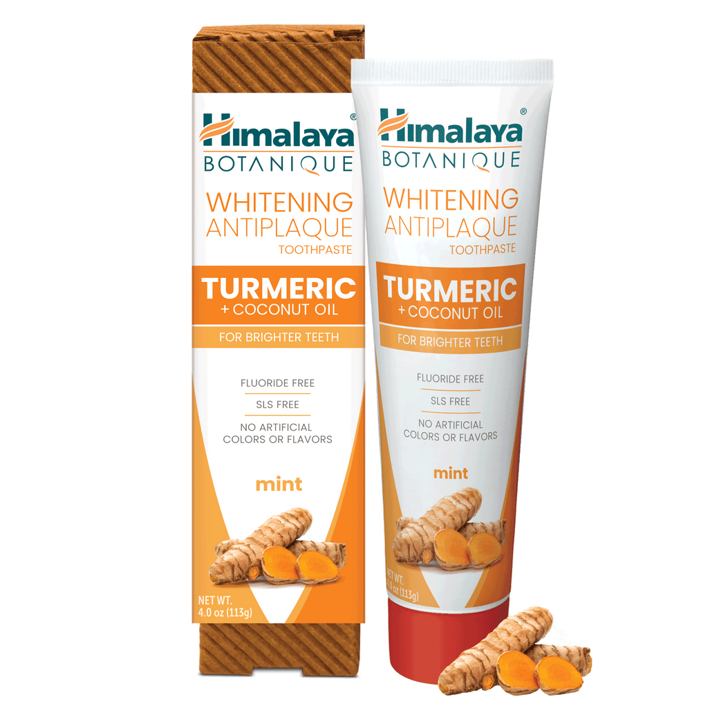 Himalaya Botanique Whitening Antiplaque Toothpaste Turmeric + Coconut Oil 113G